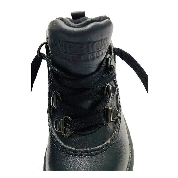 Vintage 90s Perry Ellis AMERICA K-2 Black Leather Hiking Boots - Picture 3 of 9
